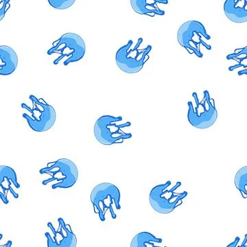 Pattern fluid melted circle cartoon vector Stock Illustration