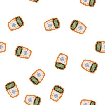 Pattern flute electronic translator cartoon vector Stock Illustration