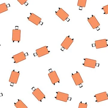 Pattern flute rolling luggage cartoon vector Stock Illustration