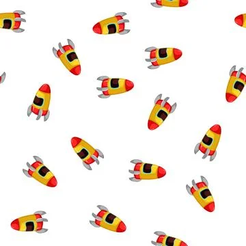 Pattern fly rocket toy cartoon vector 스톡 일러스트