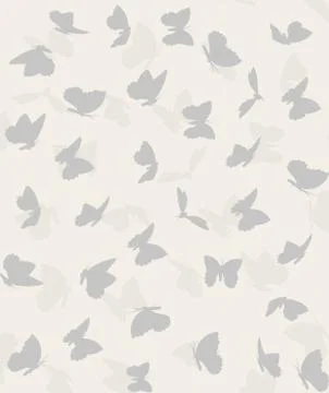 Pattern of flying butterflies Stock Illustration