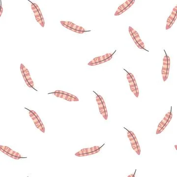 Pattern flying feather exotic bird cartoon vector Stockillustratie