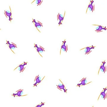 Pattern flying helicopter toy cartoon vector Stock Illustration