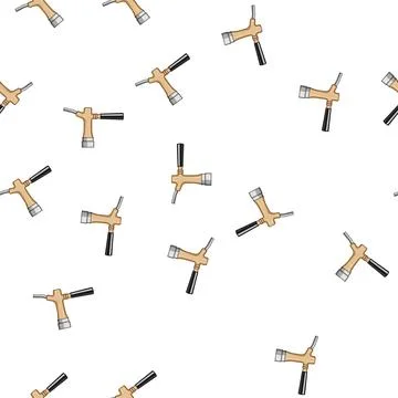 Pattern foam beer tap cartoon vector Stock Illustration