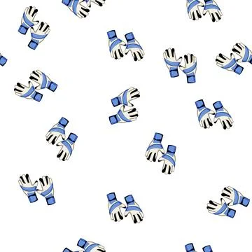Pattern foam goalkeeper gloves cartoon vector Stock Illustration