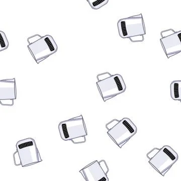 Pattern foam milk frothing pitcher cartoon vector Stock Illustration