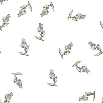 Pattern focus microscope cartoon vector Illustrazione stock