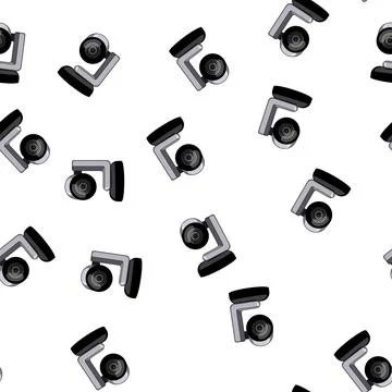 Pattern focus table web camera cartoon vector Stock Illustration