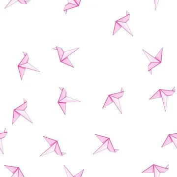Pattern fold origami animals cartoon vector Illustrazione stock