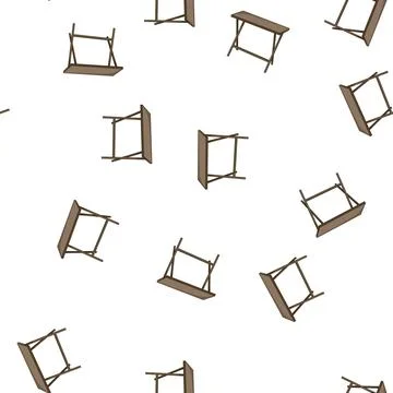 Pattern foldable folding table cartoon vector Stock Illustration