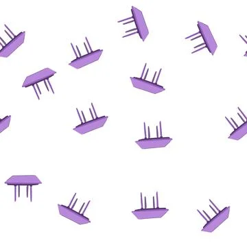 Pattern foldable plastic table cartoon vector Illustrazione stock