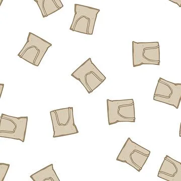 Pattern foldable reusable grocery bag cartoon vector Stock Illustration