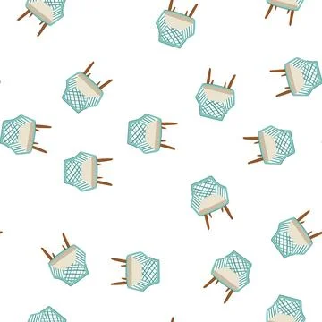 Pattern folding deck chair cartoon vector Stock Illustration