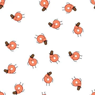 Pattern font number character cartoon vector 스톡 일러스트