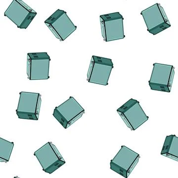 Pattern food bread maker cartoon vector Stockillustratie