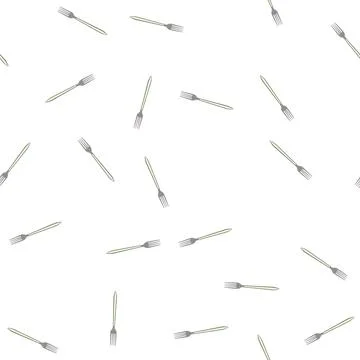 Pattern food fork cartoon vector Stock Illustration