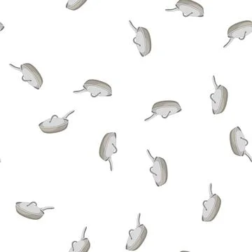 Pattern food frying pan kitchen cartoon vector Stock Illustration