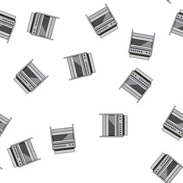 Pattern food kitchen stove cartoon vector Stock Illustration