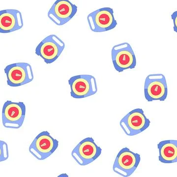 Pattern food kitchen timer cartoon vector Stockillustratie
