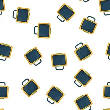 Pattern food lunch box color icon vector Stock Illustration