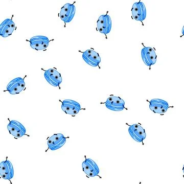 Pattern food macaron character cartoon vector Stockillustratie