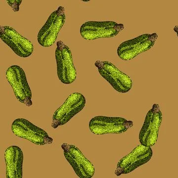 Pattern food marrow vegetable sketch hand drawn Stock Illustration