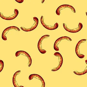 Pattern food pepper spice sketch hand drawn Stock Illustration