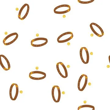 Pattern food pet collar cartoon vector Stock Illustration