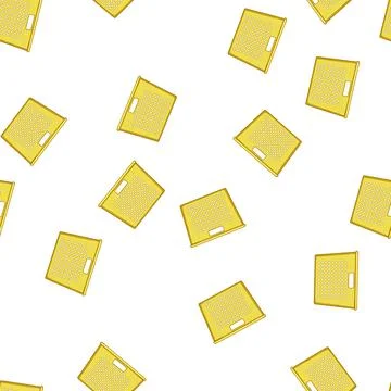Pattern food plastic crate cartoon vector イラスト素材