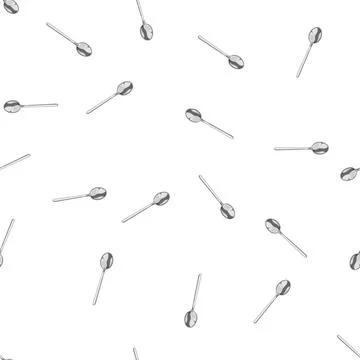 Pattern food spoon cartoon vector Stock Illustration