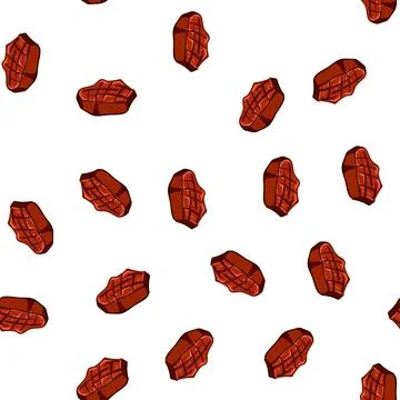 Pattern food steak grill cartoon vector Stock Illustration