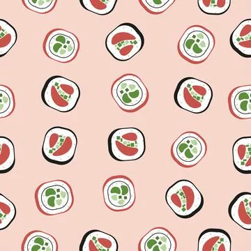 Pattern food sushi vector Illustrazione stock