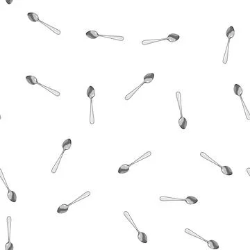 Pattern food tea spoon cartoon vector Stock Illustration