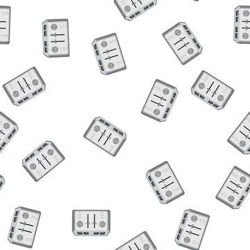 Pattern food toaster bread cartoon vector イラスト素材