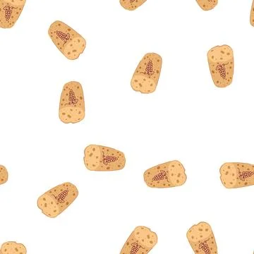 Pattern food wine cork bottle cartoon vector Stock Illustration