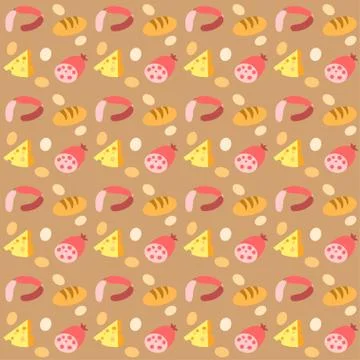 Pattern with foods Stock Illustration