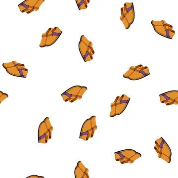 Pattern foot kid slippers cartoon vector Illustrazione stock