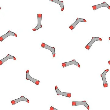 Pattern foot socks heated cartoon vector 库存插图