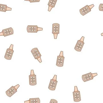 Pattern footrest medical bed control cartoon vector 스톡 일러스트