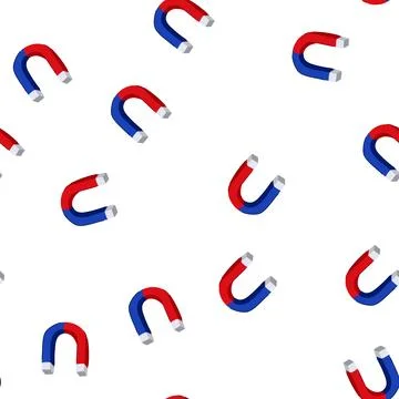 Pattern force magnet cartoon vector Stock Illustration