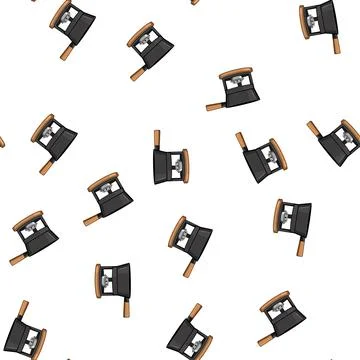 Pattern fork fondue cheese cartoon vector Stock Illustration