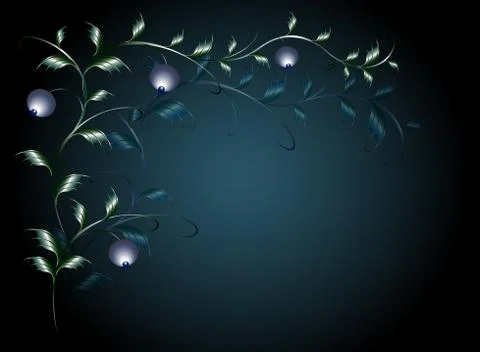 Pattern in the form of branches with leaves. EPS10 vector illustration Illustrazione stock