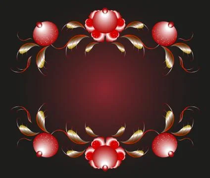 Pattern in the form of flower buds and leaves. EPS10 vector illustration Illustrazione stock