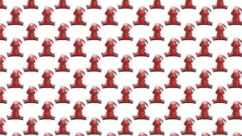 Pattern in the form of various monsters on a white background 3d-rendering Stockillustratie