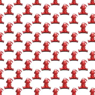 Pattern in the form of various monsters on a white background 3d-rendering 库存插图