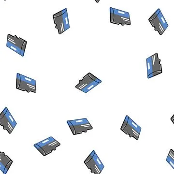 Pattern format microsd card cartoon vector Stock Illustration