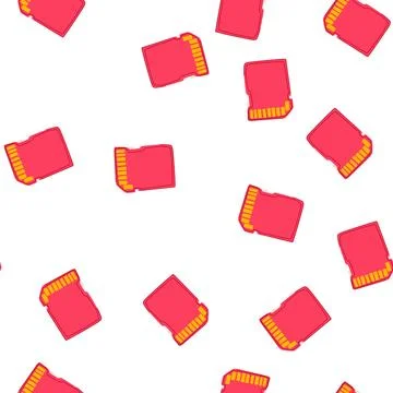 Pattern format sd card cartoon vector Stock Illustration