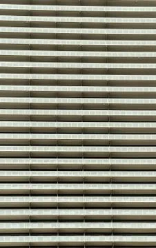 Pattern formed by balconies of a hotel Foto stock