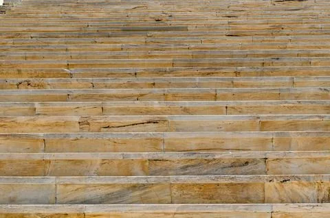 Pattern formed by the seating of the historic Olympic stadium in Athens, Greece Stock Photos