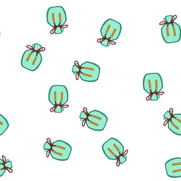 Pattern fortune chinese lucky bag cartoon vector Stock Illustration